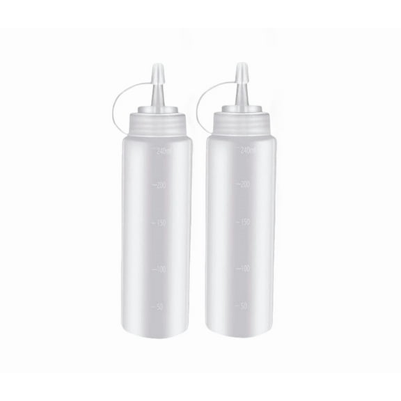 2 pack 8 Oz Condiment Squeeze Bottles