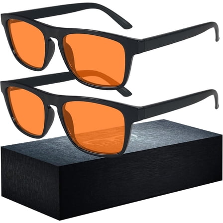 2 pack 99% Blue Light Glasses Men Woman, Computer Gaming Glasses Men, Blue Ray Filtering  Lens Anti Eye