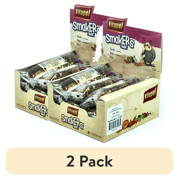 (2 pack) A&E Cage Co Smakers Cockatiel Fruit Treat Sticks, 12 Count Display