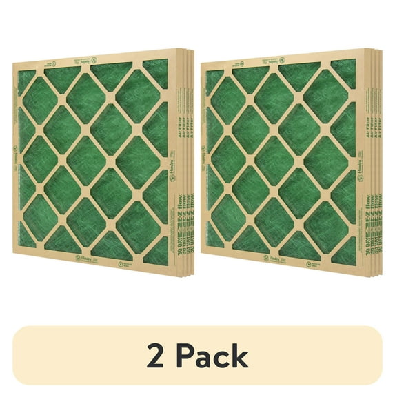 (2 pack) AAF Flanders 12" x 12" x 1" Nested Glass MERV 1 Air Filter (4 ...