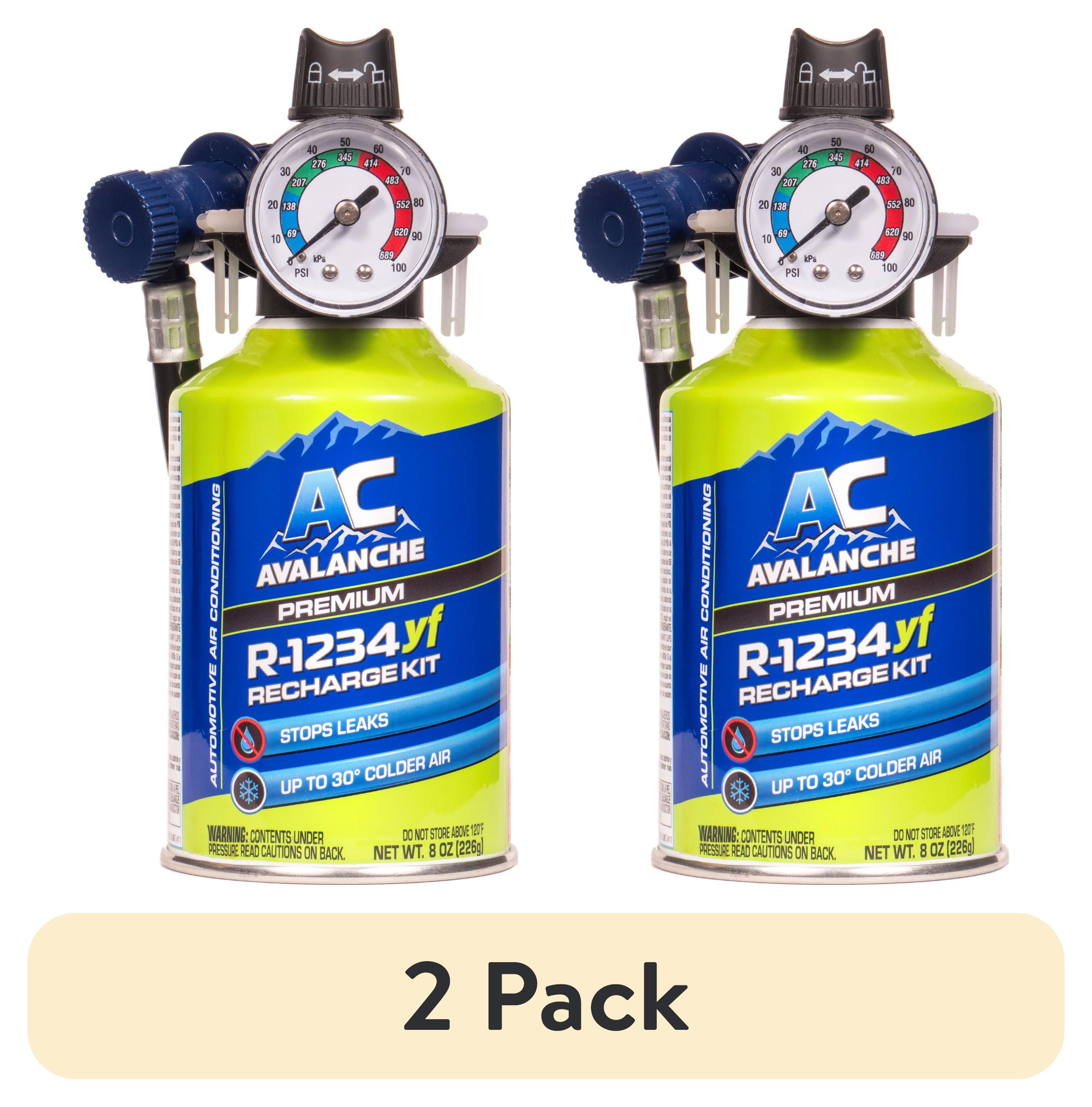 2 pack) AC Avalanche 8oz. 1234YF Automotive Refrigerant Kit