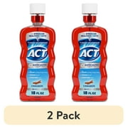 (2 pack) ACT Anticavity Fluoride Mouthwash, Triple Action Cinnamon, 18 fl. oz.