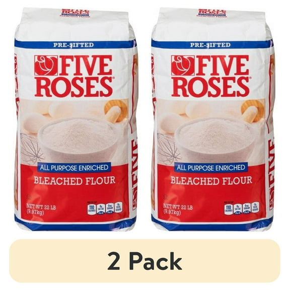 (2 pack) ADM Bakers Five Roses Flour 2 x 22lb (10kg)