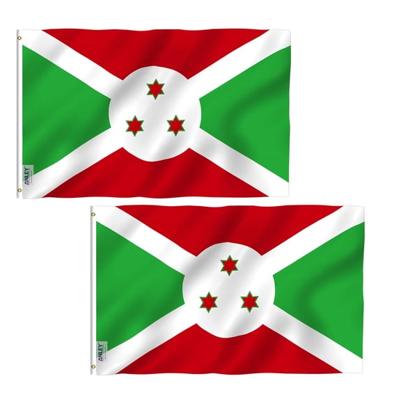 (2 pack) ANLEY 3 ft x 5 ft Burundi flag - Burundian Flags Polyester ...