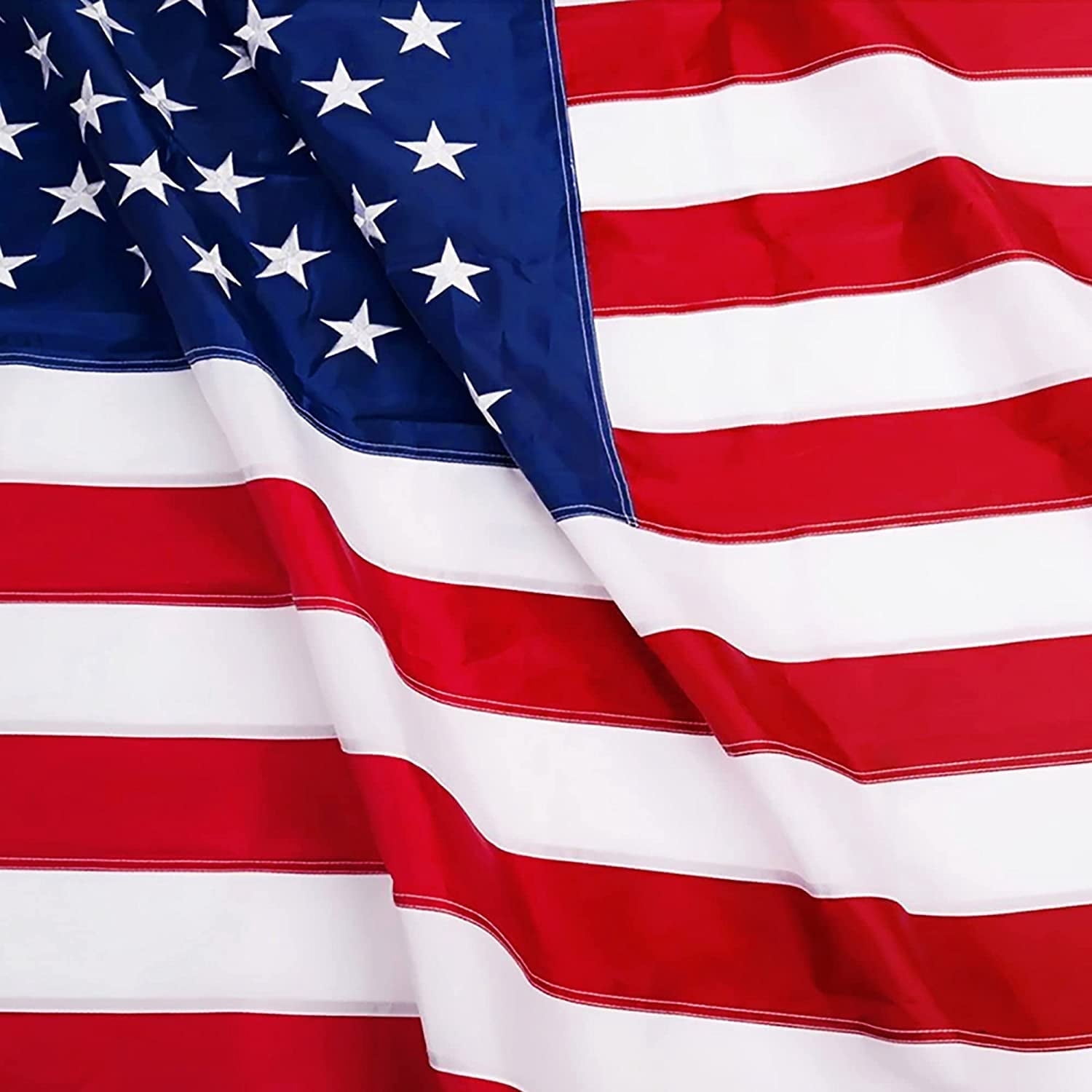 (2 pack) ANLEY American US Flag 2x3 Ft Heavy Duty 210D Polyester - Embroidered Stars and Sewn Stripes - USA Banner Flags with Brass Grommets