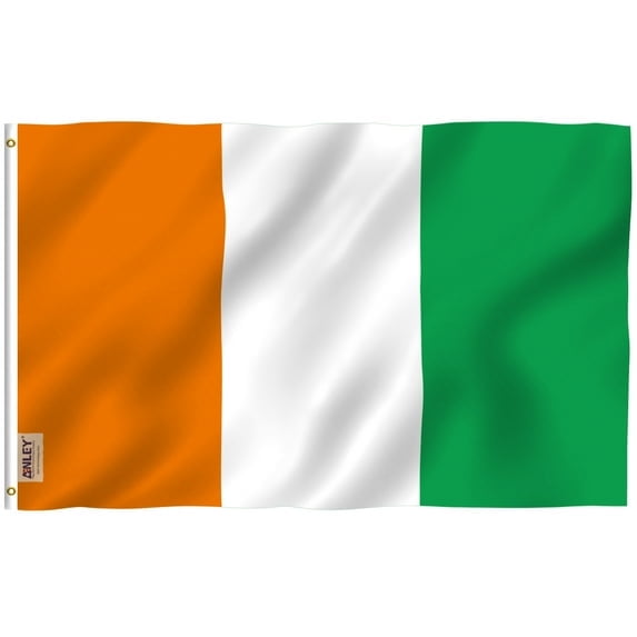 (2 pack) ANLEY Fly Breeze 3x5 Feet Ivory Coast flag - Ivorian Flags Polyester
