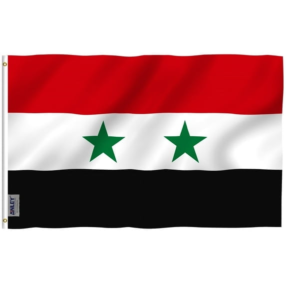 (2 pack) ANLEY Fly Breeze 3x5 Feet Syria Flag - Syrian Arab Republic Flags Polyester with Brass Grommets