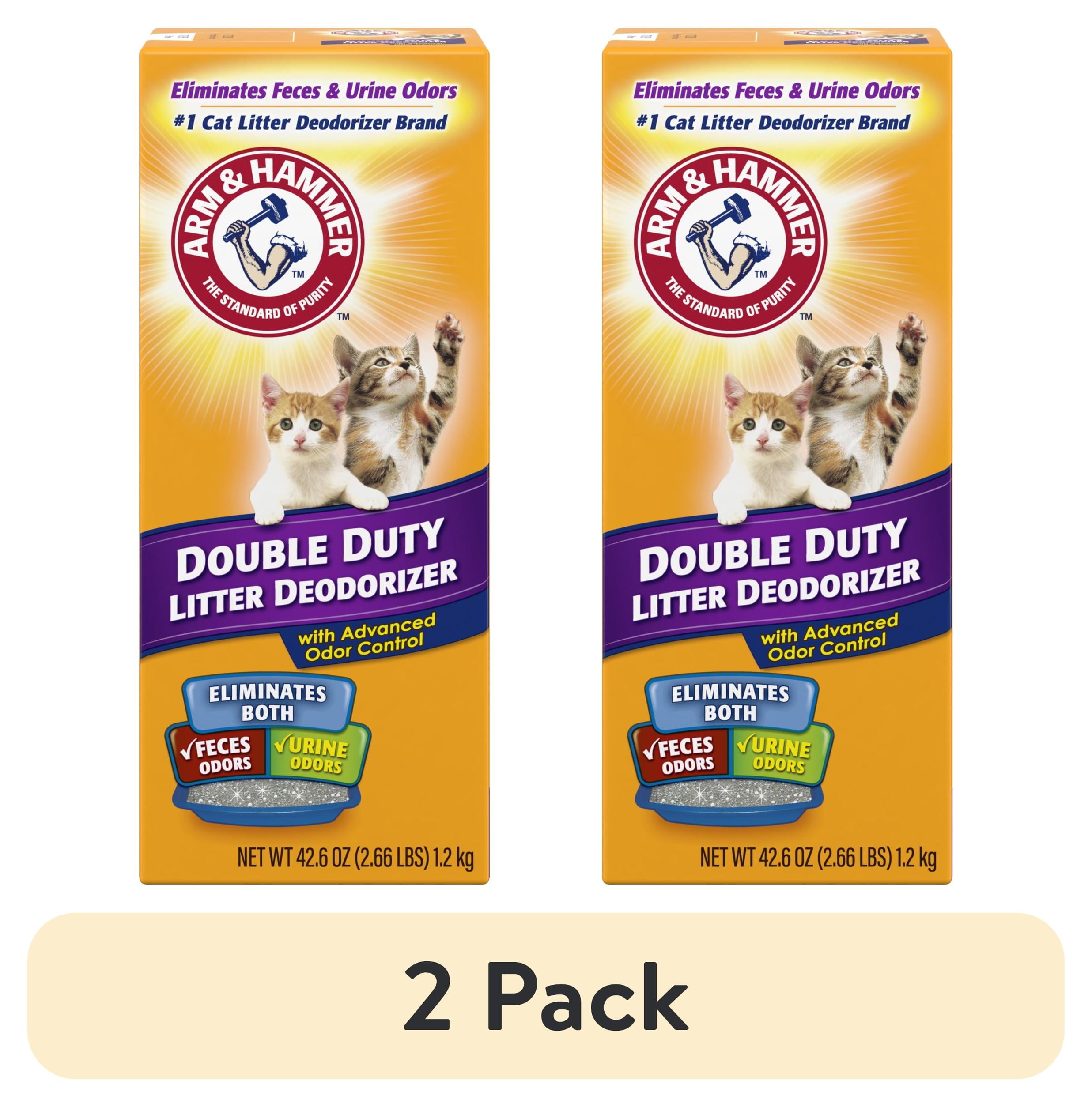 (2 pack) ARM &amp; HAMMER Cat Litter Deodorizer Double Duty, 42.6OZ ...