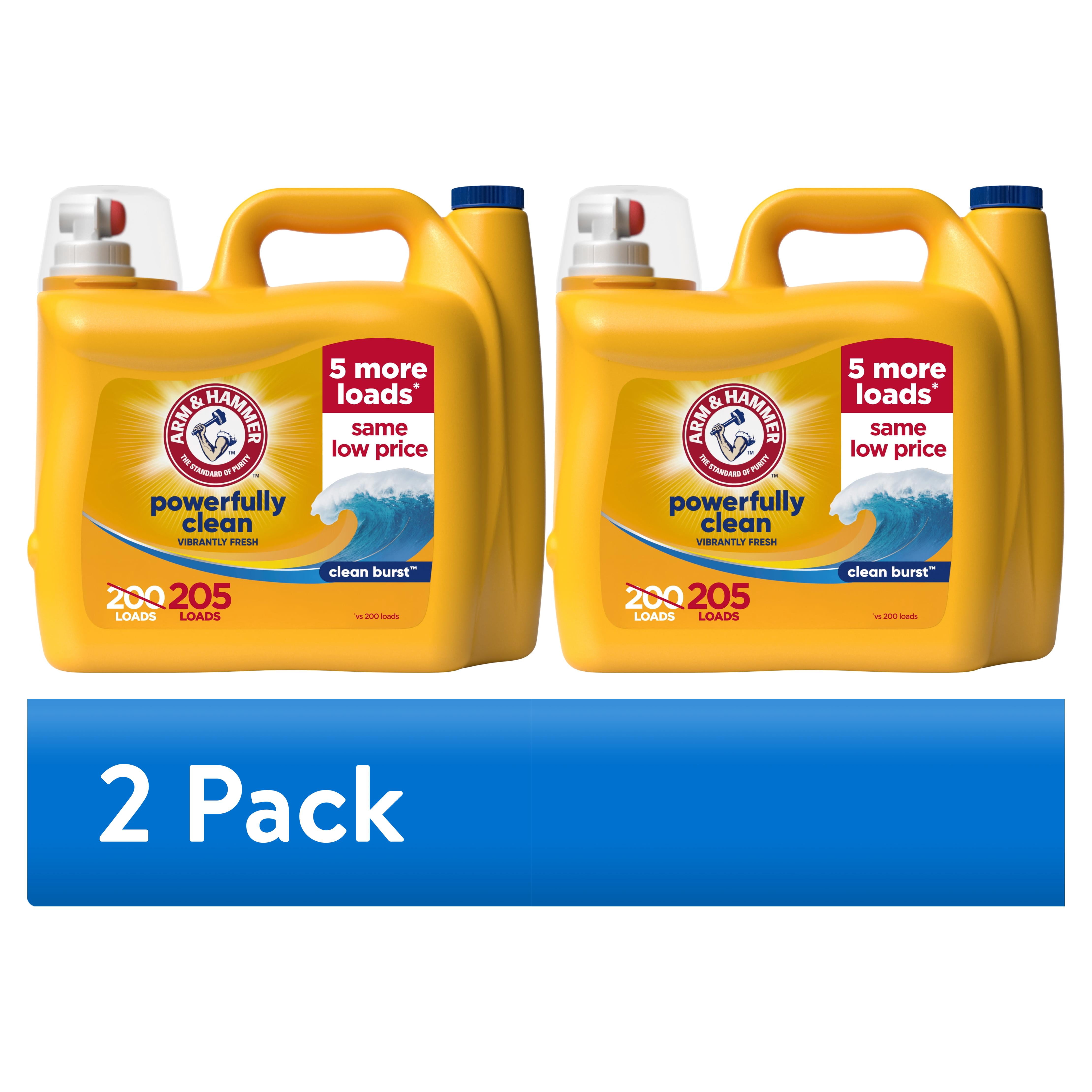 (2 pack) ARM & HAMMER Laundry Detergent Liquid, Clean Burst, 205 fl oz, 205 Loads