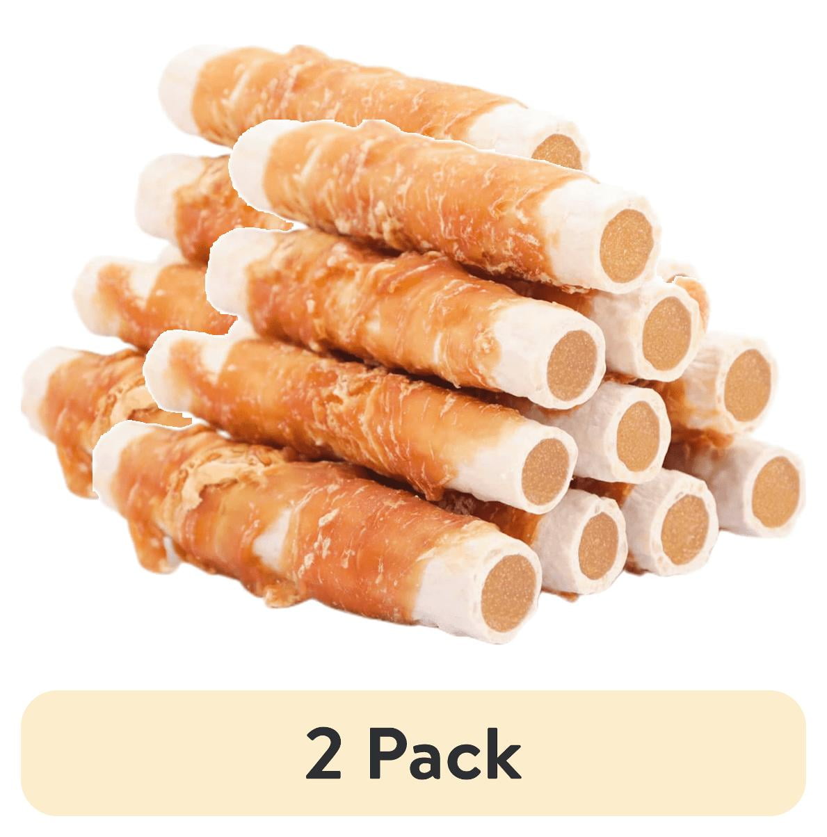 (2 pack) ASMPET Chicken Wrapped Rawhide & Sweet Potato Dog Chews, 6ct – Long Lasting Natural Treats for Medium & Large Dogs, Teeth Cleaning & Boredom Relief