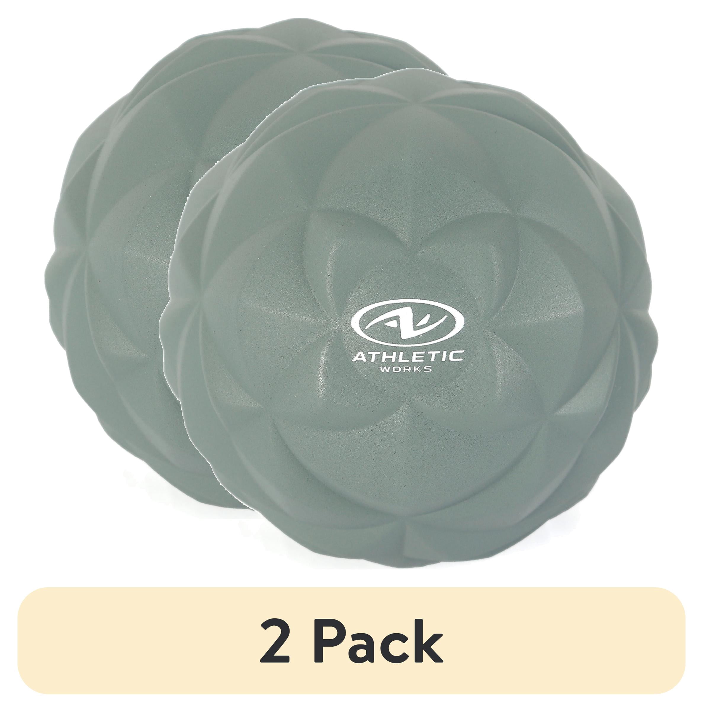 (2 pack) Athletic Works Acupressure Massage Ball High Quality PU Material dia 3in and your On - the - Go Muscle Relief Solution