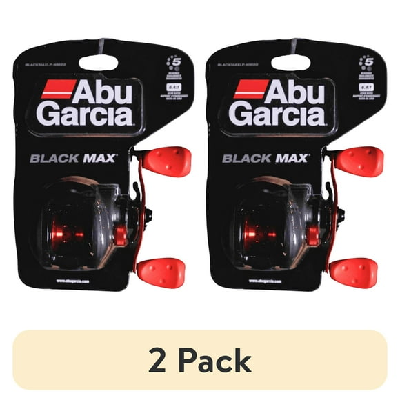 (2 pack) Abu Garcia Black Max Baitcast Reel, Right Hand Fishing Reel