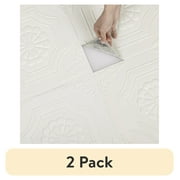 (2 pack) Abyssaly 13.7" x 13.7" Peel and Stick Ceiling Tile Waterproof self-adhesive Texture Ceiling tiles for Living Room, Kitchen, Bathroom, 16 Pcs