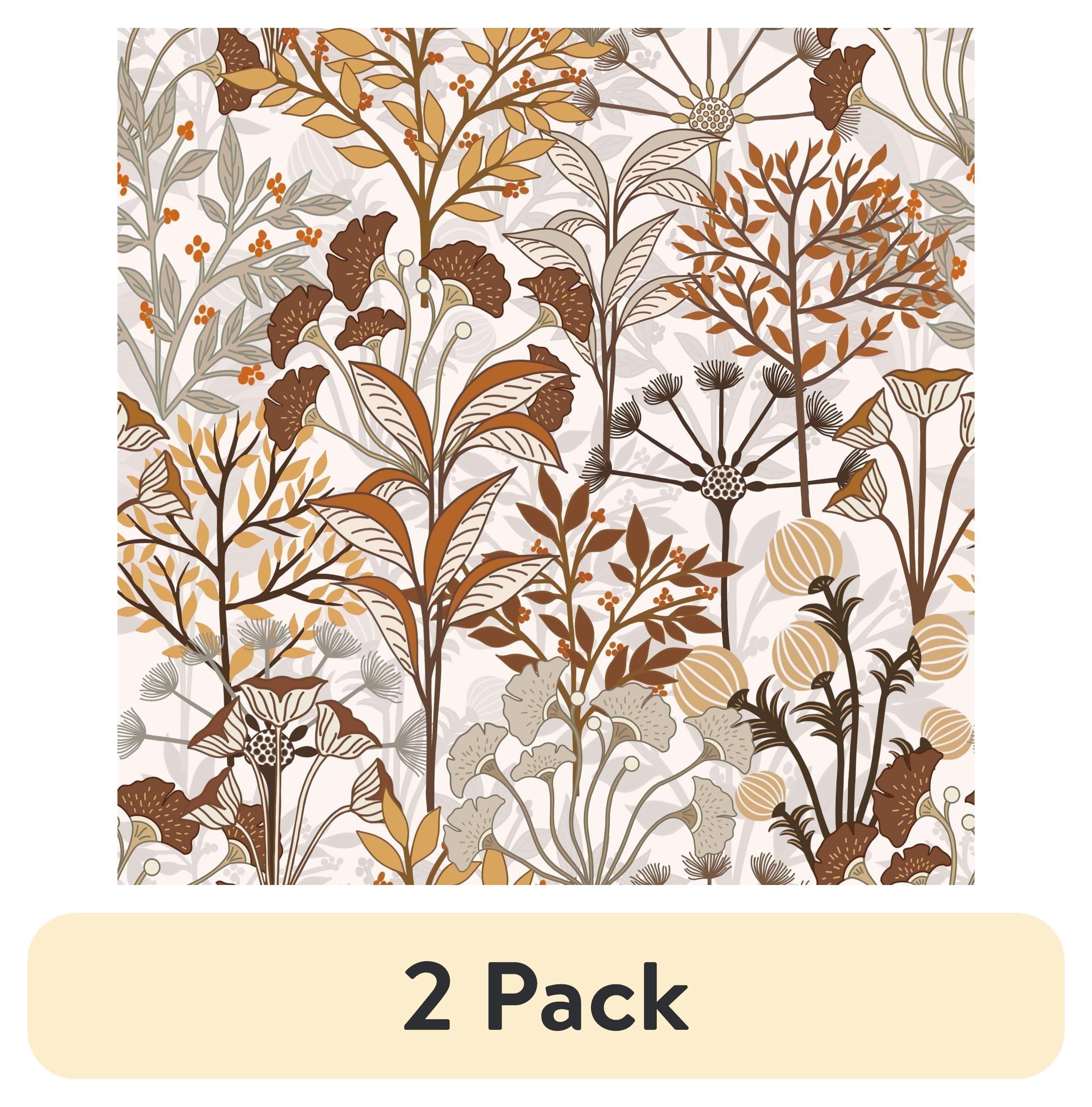 (2 pack) Abyssaly 17.7"×118" Peel and Stick Floral Wallpaper Removable Wallpaper Self-adhesive Vinyl Wallpaper for Wall Decoration, Home Renovation Covering Antique Furniture