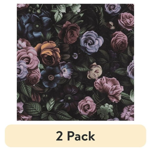 (2 pack) Abyssaly Floral Peel and Stick Wallpaper 17.5-in x 118-in Removable Self-Adhesive Vinyl Wallpaper for Home Decor