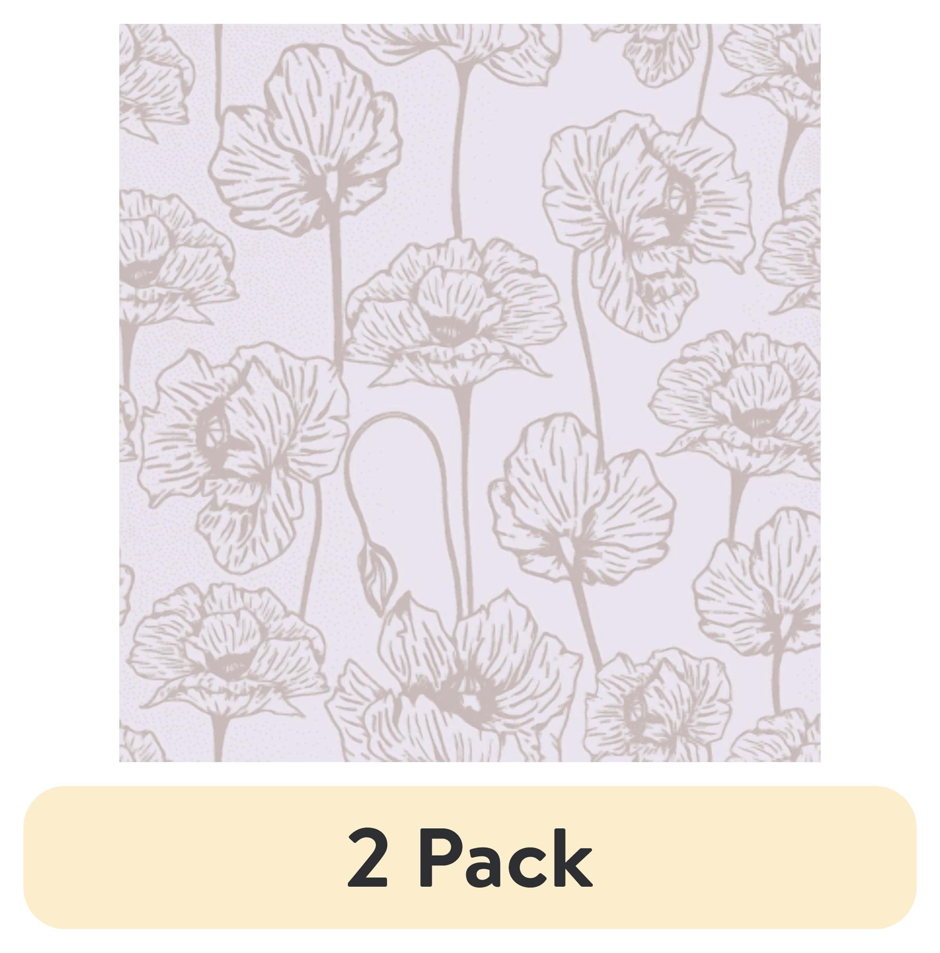 (2 pack) Abyssaly Wallpaper Peel and Stick Floral Removable Self-adhesive Wallpaper 17.5"×118"