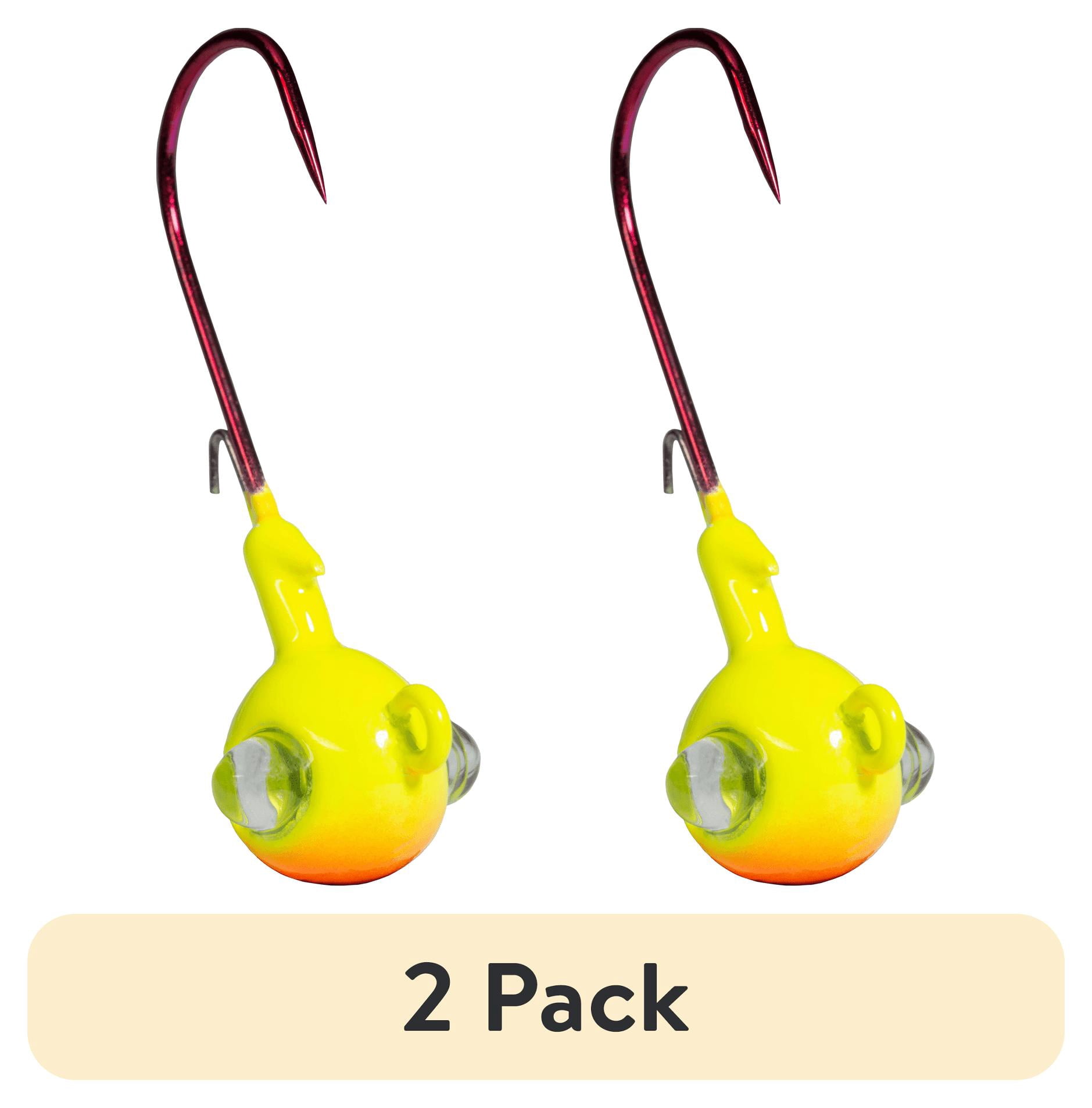 (2 pack) Acme Tackle Google Eye Rattlin Soft Plastics Fishing Jig Chart & Orange 1/8 oz. 3 Pack