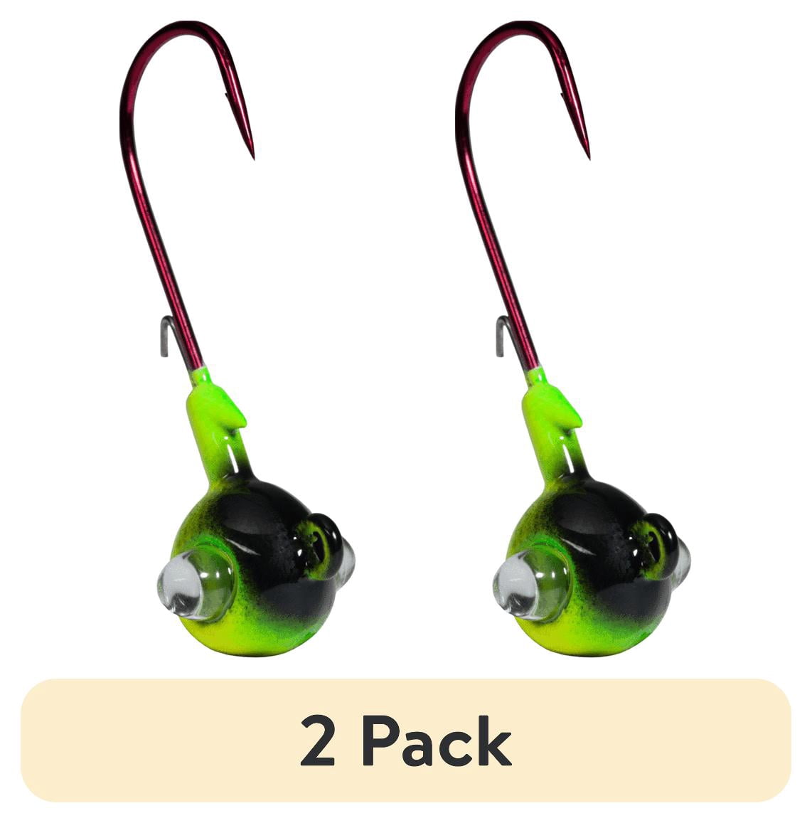 (2 pack) Acme Tackle Kalins Google Eye Rattlin Soft Plastics Fishing Lure Jig 1/4 oz. Firetiger 3 Pack