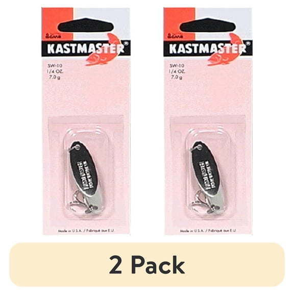 (2 pack) Acme Tackle Freshwater Kastmaster Fishing Spoon 1/4 oz., Chrome, Lake