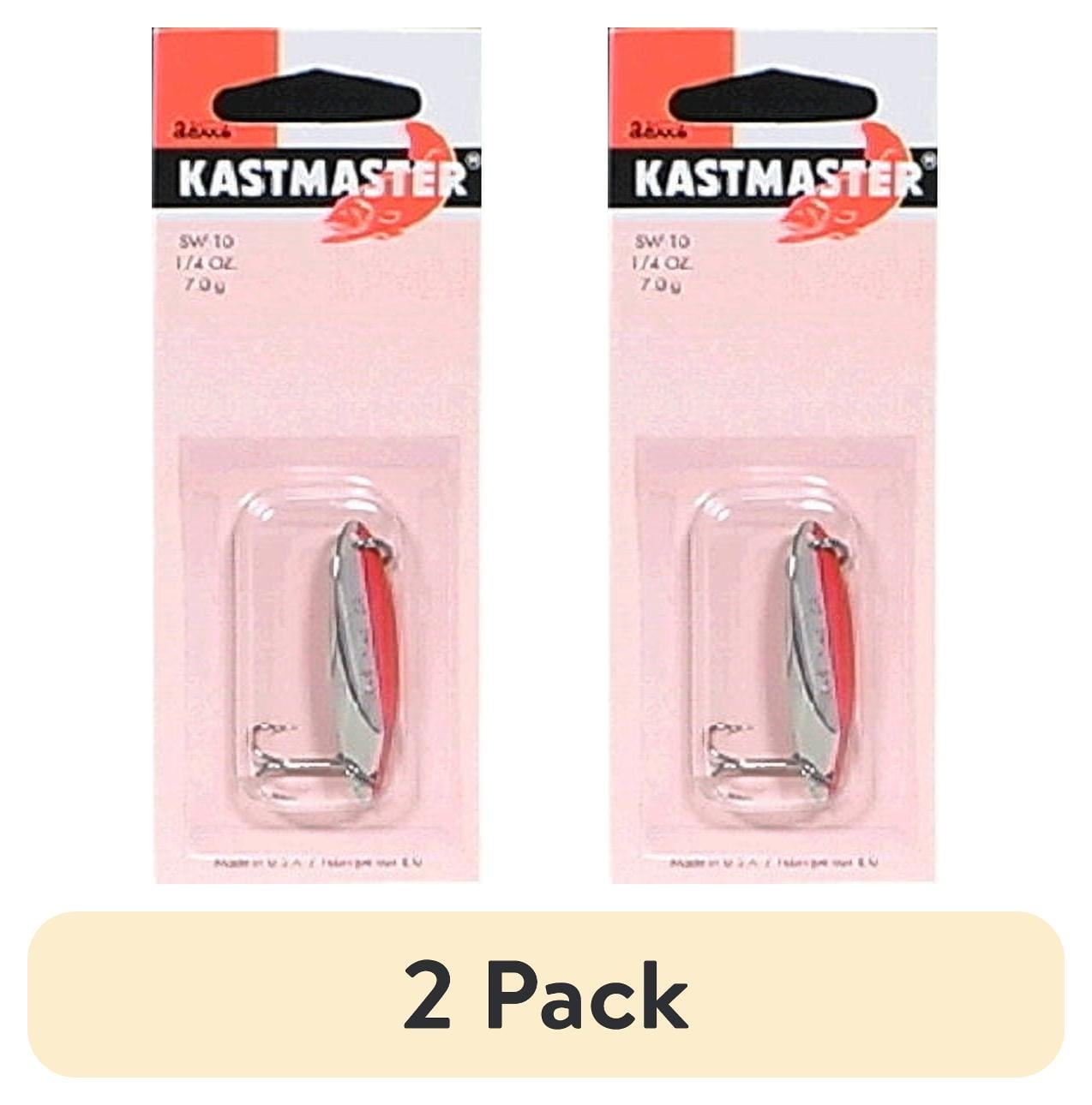 (2 pack) Acme Tackle Kastmaster Fishing Lure Spoon Chrome Flo Orange Stripe 1/4 oz.