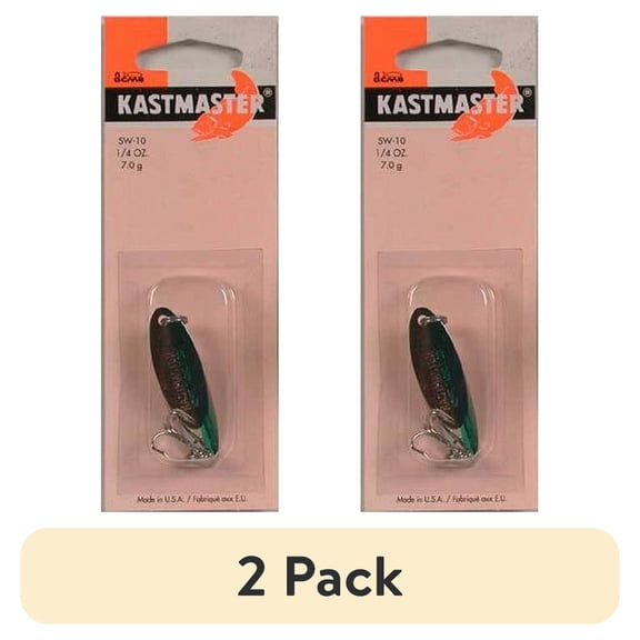 (2 pack) Acme Tackle Kastmaster Fishing Lure Spoon Chrome Neon Green 1/4 oz.