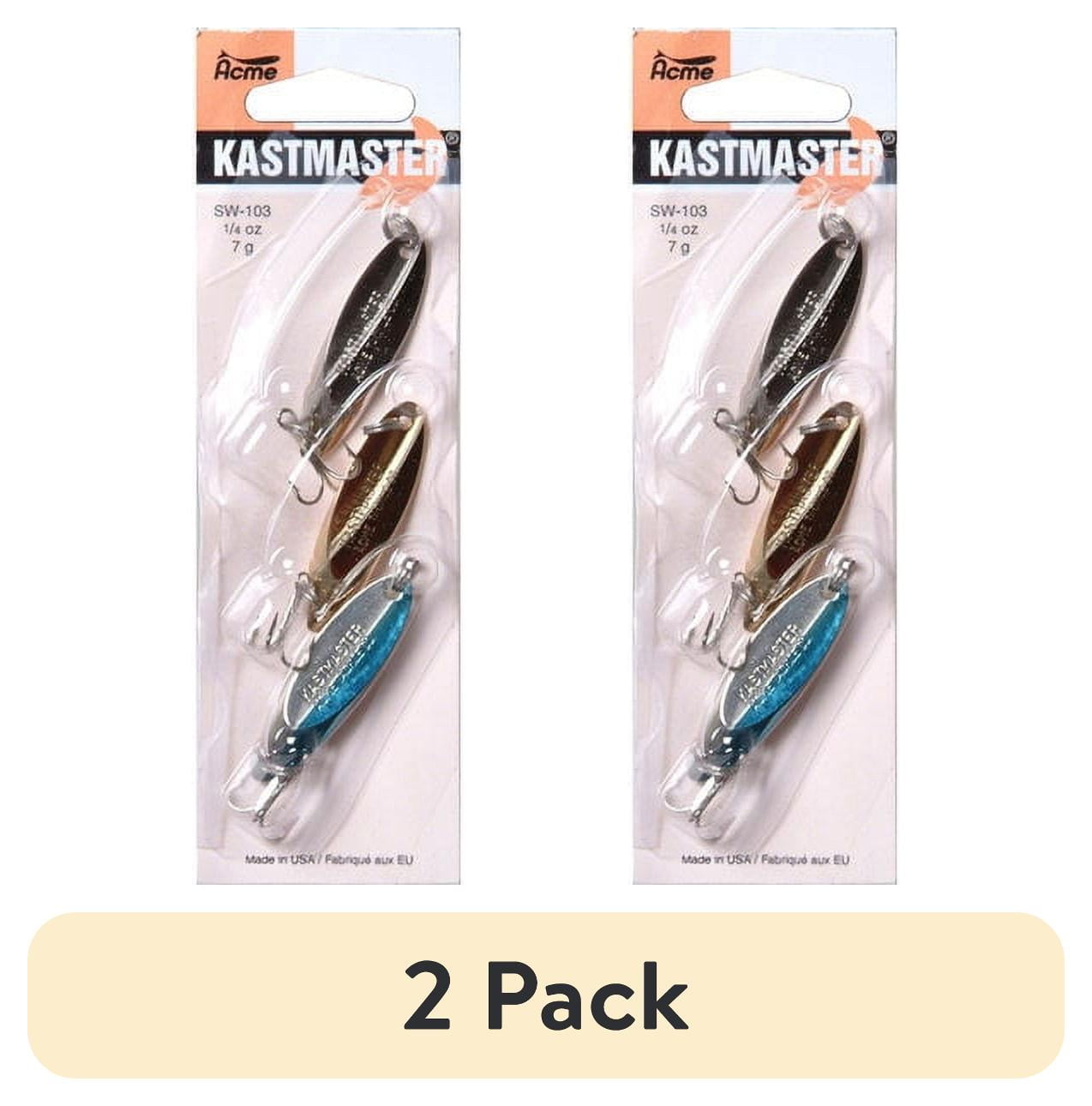 (2 pack) Acme Tackle Kastmaster Fishing Lure Spoons 3PK 1/4 oz. Chrome, Gold, Neon Blue