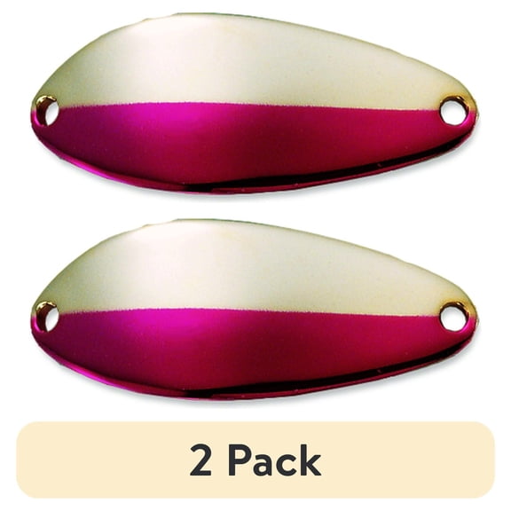(2 pack) Acme Tackle Little Cleo Fishing Spoon Gold & Neon Red 1/3 oz.