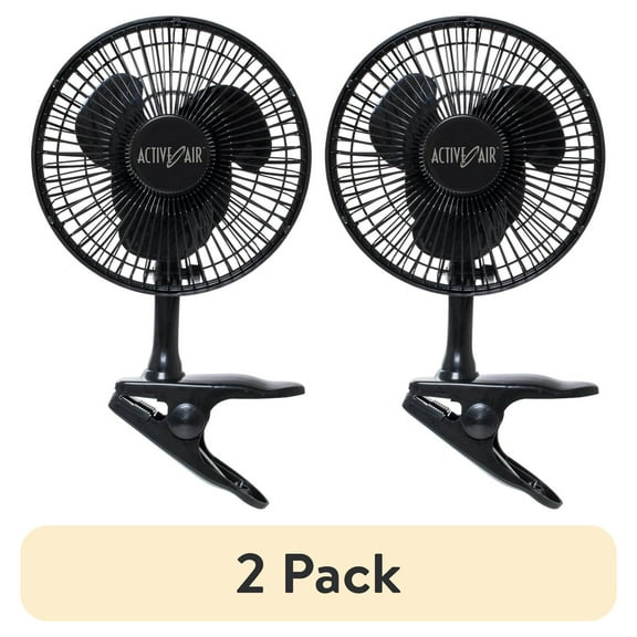 (2 pack) Active Air HORF6 6in Clip-On 5W Brushless Motor Hydroponic Grow Fan for Gardens