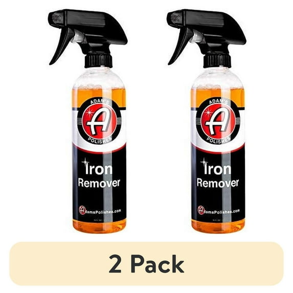 (2 pack) Adam's Polishes Iron Remover (16oz) - Iron Out Fallout & Stop Rust Remover Spray for Car Detailing - Removes Iron Particles in Auto Paint, Wheels, Motorcycle, RV & Boat - Use Before Clay Bar, Wax or