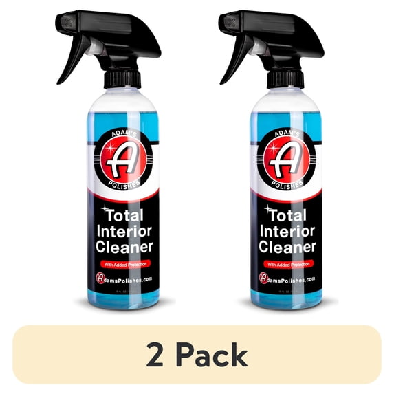 (2 pack) Adam’s Total Interior Cleaner & Protectant, 16oz., Car Interior Quick Detailer & SiO2 Protection - Ceramic Infused UV Protection, Anti-Static, OEM Finish - for Leather, Vinyl, Plastics, Glass & More