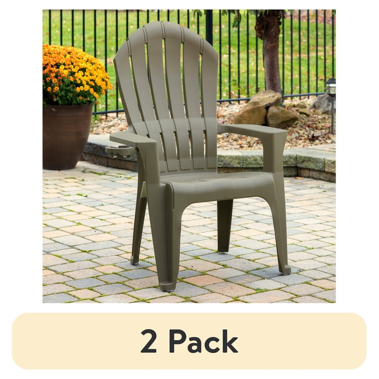 2 pack) Adams Big Easy Resin Adirondack Chair For Indoor and