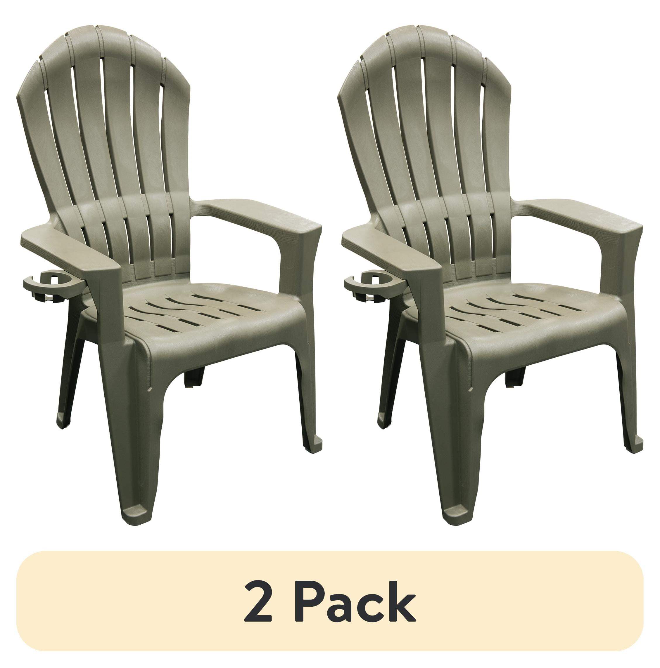(2 pack) Adams Big Easy Resin Adirondack Chair For Indoor and Outdoor ...