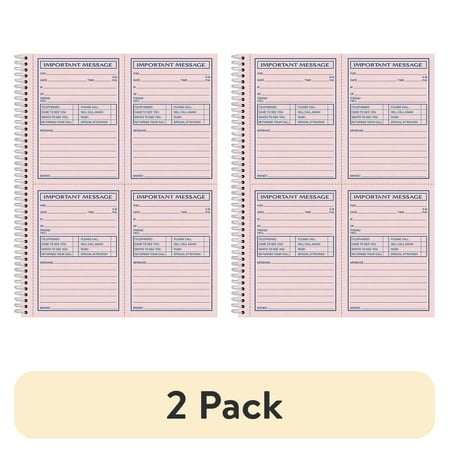 (2 pack) Adams Carbonless Important Message Pad