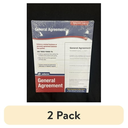 (2 pack) Adams General Agreement Form, 8.5 x 11 Inch, White, LF195