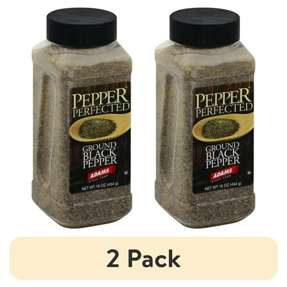 (2 pack) Adams Ground Black Pepper, 16 oz