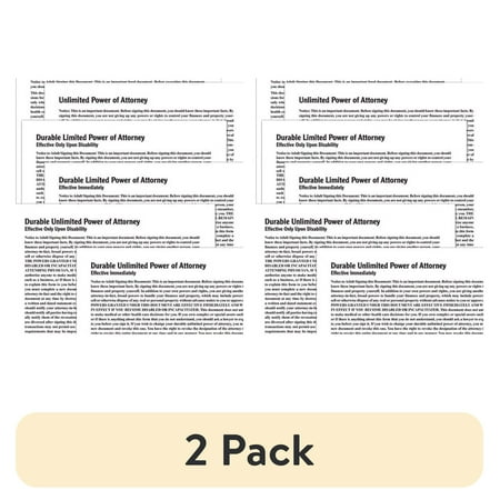 (2 pack) Adams Power of Attorney Forms Pack, Includes Forms and Instructions (ALFP126)
