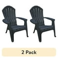 thumbnail interactive-video image 1 of (2 pack) Adams Real Comfort Outdoor Resin Stackable Adirondack Chair, Midnight Navy, 1 of 4