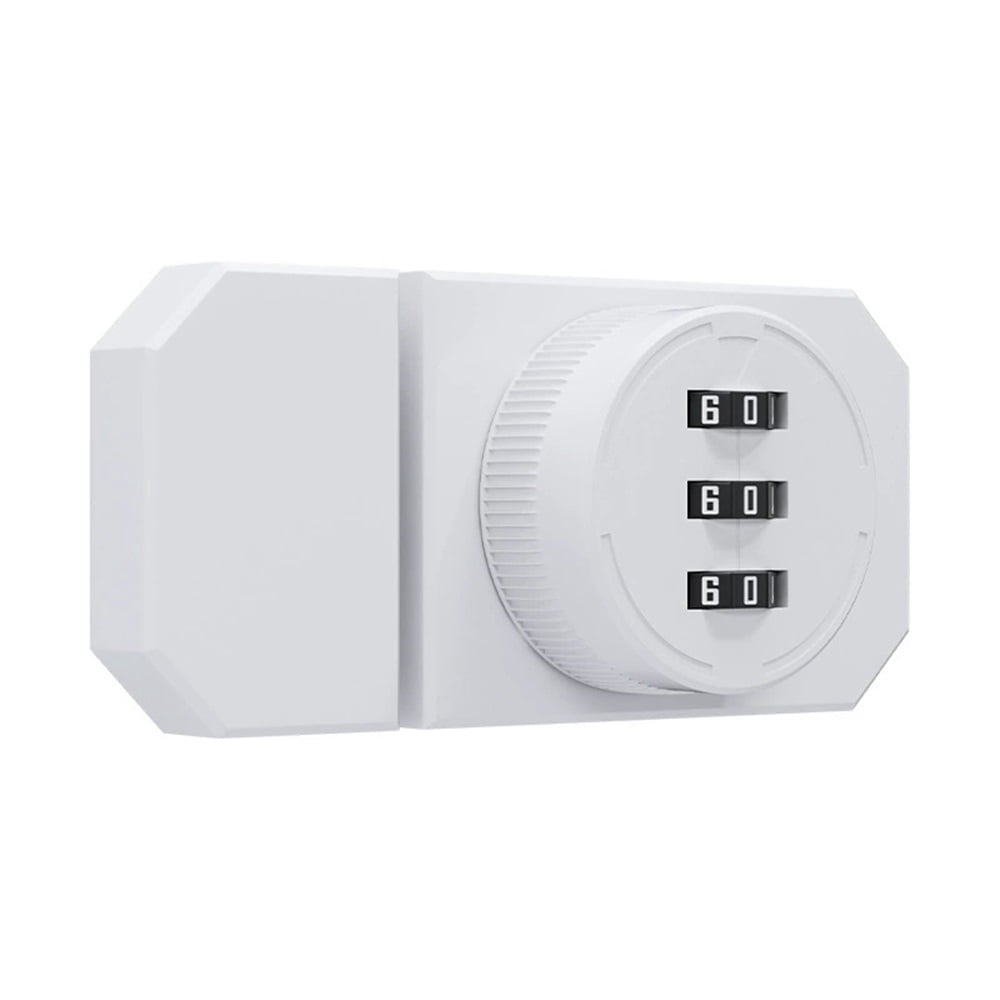 2 pack Adhesive Cabinet Door Locks, Sturdy Keyless Pantry Lock Fit for One-Way Closet, Display, Glass - Stick on Lock for Cabinet Doors Drawer（white）