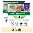 thumbnail image 1 of (2 pack) Advantage II Vet-Recommended Flea Prevention for Large Cats 9 lbs+, 4-Monthly Treatments, 1 of 10
