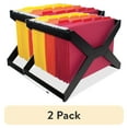thumbnail image 1 of (2 pack) Advantus Letter/Legal Hanging File Rack, Plastic, 16 x 12 x 10 3/4, Black, 1 of 3