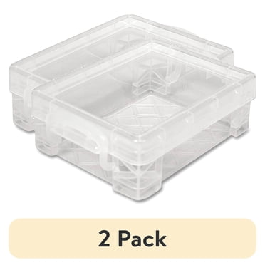 (2 pack) Advantus Stackable Crayon Box -  Stackable - External Dimensionsplastic - Clear - Crayon (AVT40311)