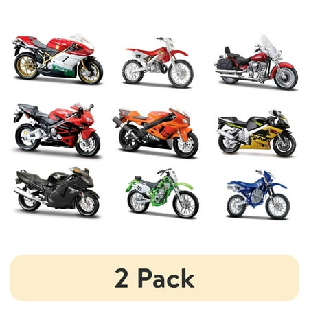 (2 pack) Adventure Force 1:18 Scale 2 Wheelers Play Vehicle Motor Bike Diecast 1 Pack (Styles May Vary)