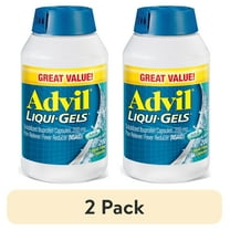 (2 pack) Advil Liqui-Gels Pain Relievers for Headache Relief, Fever Reducer Liquid Filled Capsules, 200 mg Ibuprofen, 200 Count