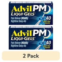 (2 pack) Advil PM Sleep Aid Pain Relievers, Ibuprofen, Diphenhydramine, Liquid Filled Capsule, 40 Count
