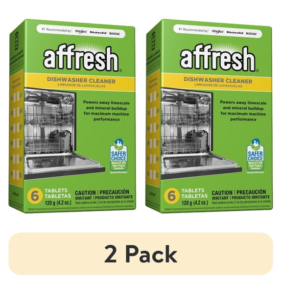 (2 pack) Affresh W10549851 Dishwasher Cleaner with 6 Tablets in Carton