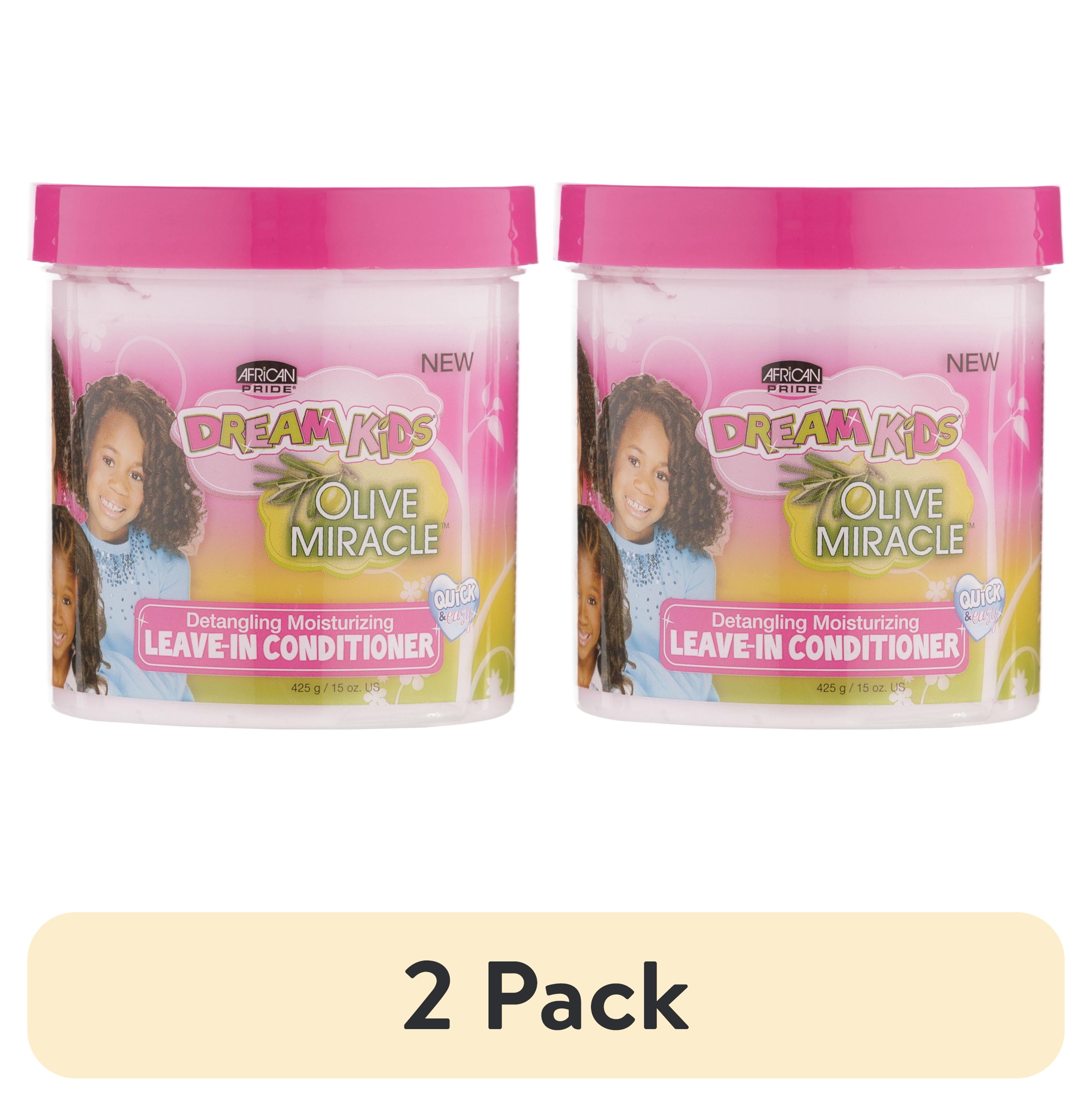 (2 pack) African Pride Dream Kids Olive Miracle Detangling Moisturizing Leave-in Conditioner, 15 oz
