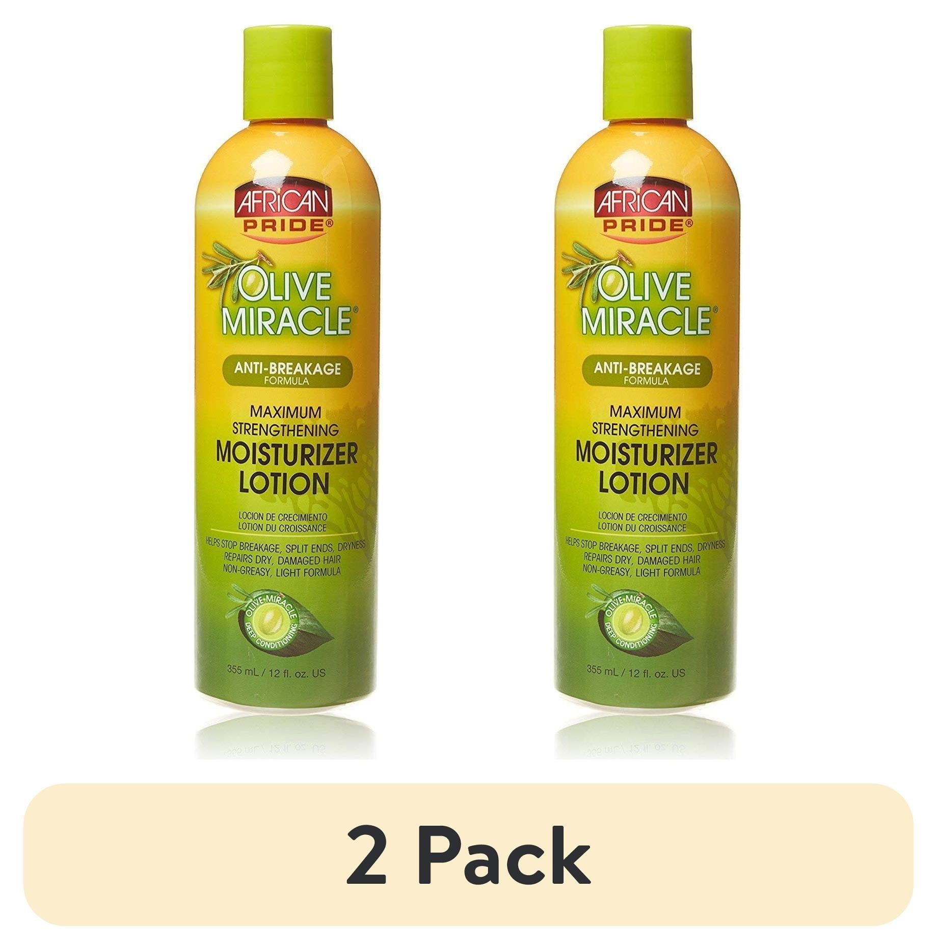 (2 pack) African Pride Olive Miracle Anti-Breakage Moisturizer Lotion, 12 fl oz