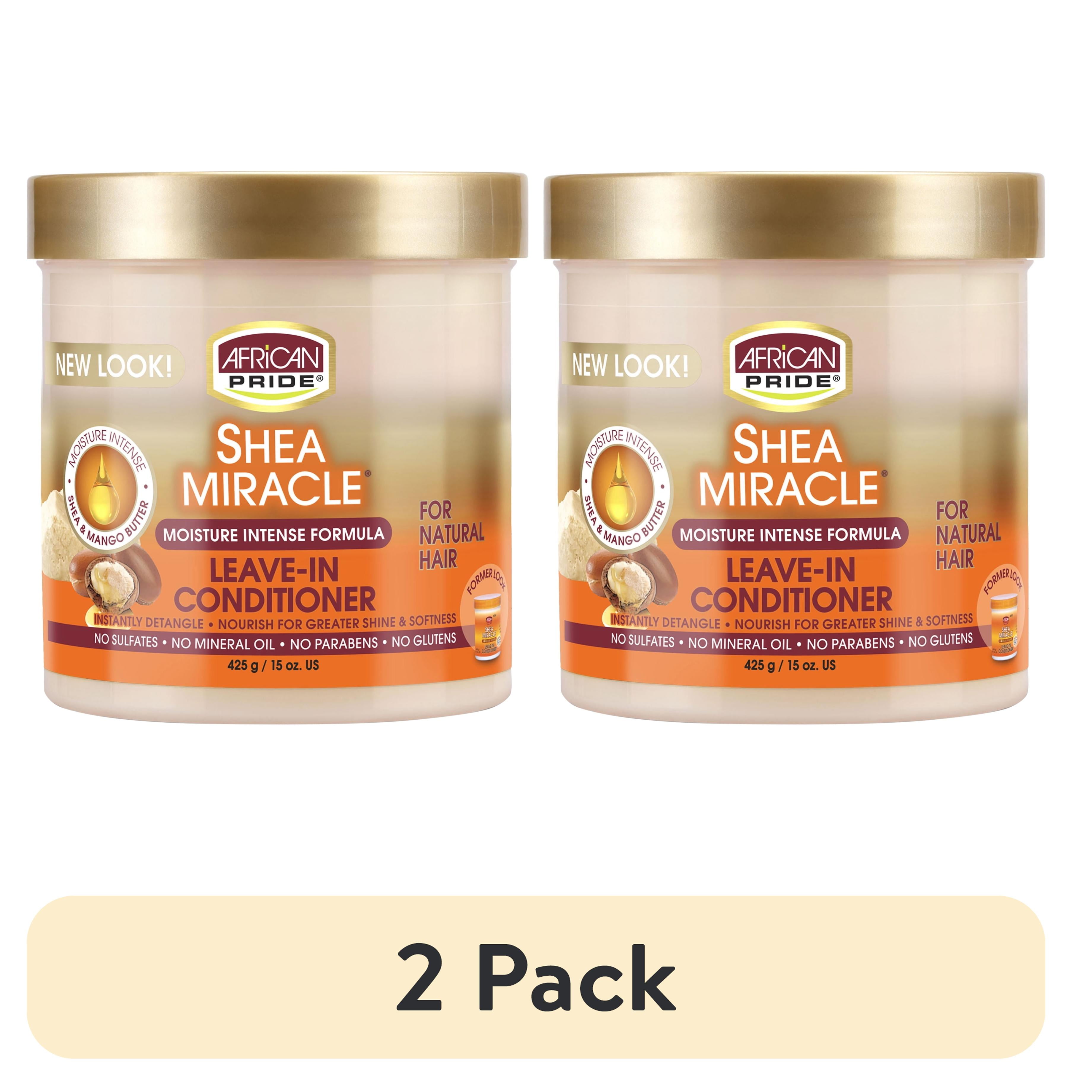 (2 pack) African Pride Shea Butter Miracle Leave-in Conditioner, 15 oz, Curly Hair, Moisturizing
