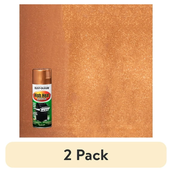 (2 pack) 6 Pack, Aged Copper, Rust-Oleum Specialty Semi-Gloss Ultra High Heat Spray Paint- 12 oz