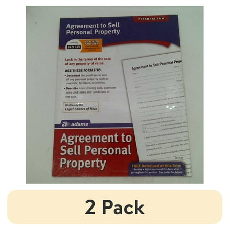 (2 pack) Agreement to Sell Personal Property Forms and Instruction (Set of 288) [Set of 6]